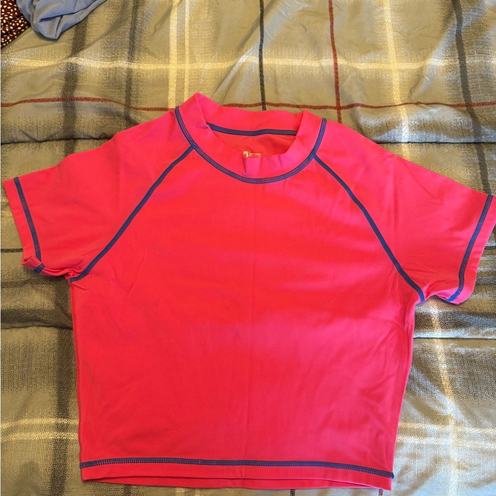 Buff bunny crop top neon pink size medium